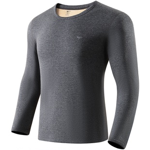 七匹狼保暖上衣男士内衣上身纯棉加绒加厚冬季中老年单件秋衣男款