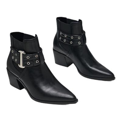 切尔西靴女士粗跟时尚短靴