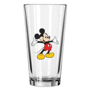 米奇卡通玻璃杯大号500ml带吸管情侣一对耐热加厚吸管可乐杯杯子