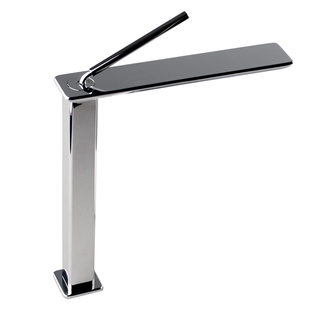 卡罗纳 方形冷热银色龙头 个性酒店别墅 家用全铜面盆龙头 高低款