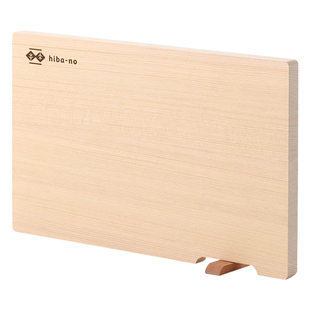 日本进口梅泽木材家用实木砧板桧木可站立带支架水果蔬菜案板