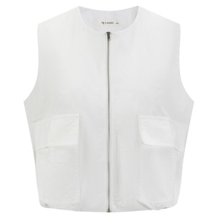 DTLANDO/商场同款25夏新品100%棉休闲轻薄款无袖马甲可叠穿上衣