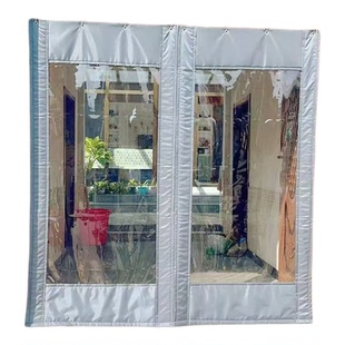 棉门帘保温磁吸家用隔音冬季防风磁铁棉门帘透明大窗口加厚棉门帘