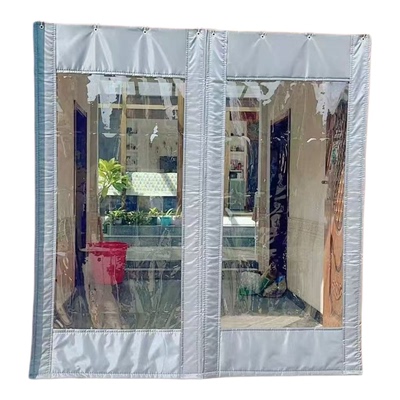 隔音冬季挡风磁铁透明加厚棉门帘