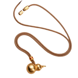 老铺同款黄金色吊坠挂绳手工编织绳项链玉坠配绳女毛衣链葫芦挂绳