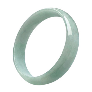 小圈口浅绿翡翠手镯50 天然正品A货玉镯子51缅甸冰糯种小手公主镯