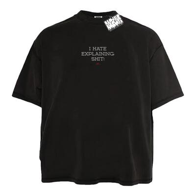 RC恶搞标语字母男女国潮纯棉T恤