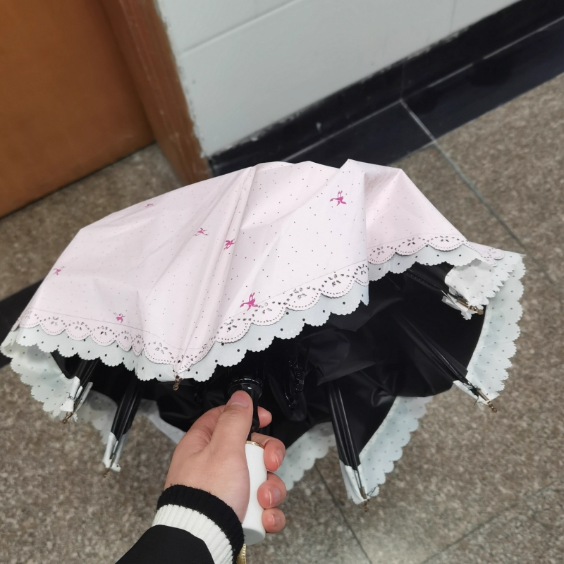 蕾丝花边雨伞全自动遮阳伞晴雨两用太阳伞防晒防紫外线女生少女心
