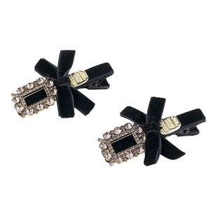 AJIDOU阿吉豆发饰女时尚侧边夹轻奢鸭嘴夹丝绒一字夹小香风碎发夹