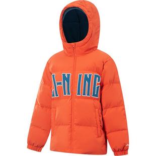 商场同款|李宁儿童短羽绒服男大童2025新款连帽宽松冬季鸭绒童装
