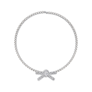 YVMIN尤目 X SHUSHUTONG 宝石蝴蝶结环绕项链毛衣链新年生日礼物