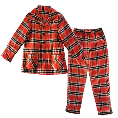 新款三层夹棉睡衣套装