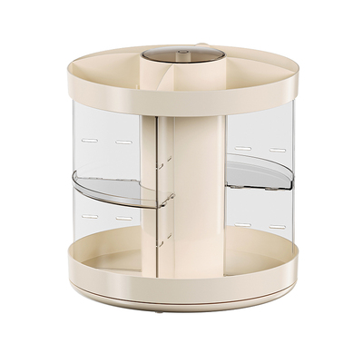 化妆品收纳盒高级感梳妆台护肤品置物架旋转防尘大容量桌面收纳盒