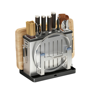 刀架置物架2025新款厨房多功能置物架刀架锅盖筷子刀具收纳架一体