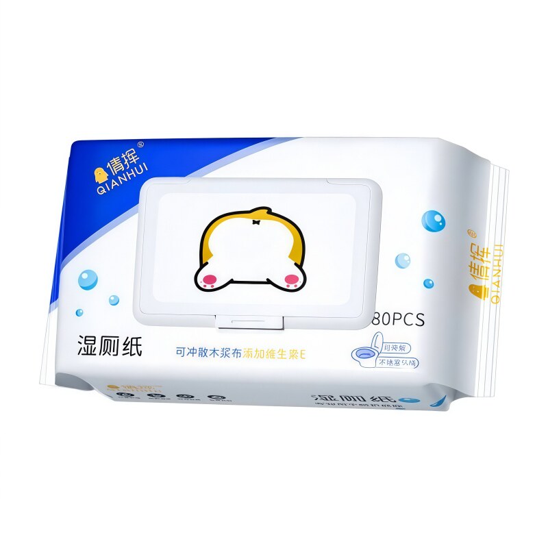 加厚可冲散抑菌湿厕纸80抽