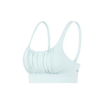 RESHAPE/重塑之路 中强度方领口绒花褶皱特别版运动内衣Pleats