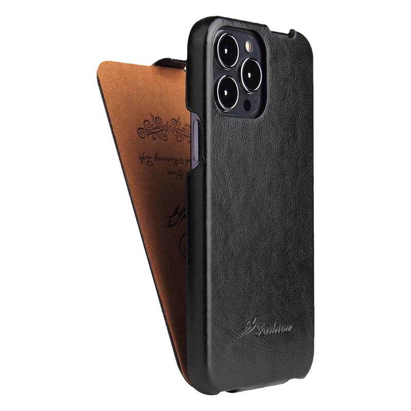 适用于iPhone18/17/16/15ProMax手机壳皮质16e商务上下开翻盖式苹果14plus/12/11皮套保护壳13外壳全包防摔