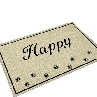 亚麻地垫厨房亚麻地垫入户门玄关进门防滑橡胶脚垫浴室门口吸水垫