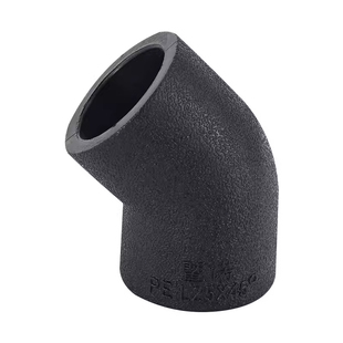 pe弯头45度接头热熔管件20 25 32 50 63 1104分黑色自来水管配件