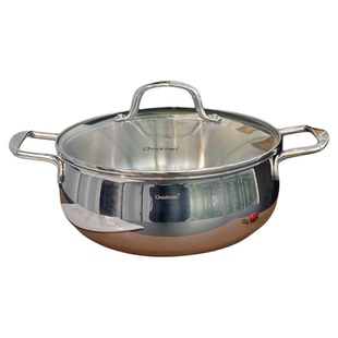 304不锈钢火锅锅清汤锅焖锅打边炉家用电磁炉燃气通用加厚