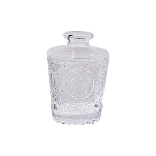 法式复古浮雕ins风迷你玻璃小花瓶透明水培插花器皿桌面装饰摆件