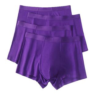 真维斯男士紫色本命年内裤男莫代尔抗菌紫腚能行男款短裤袜子套装