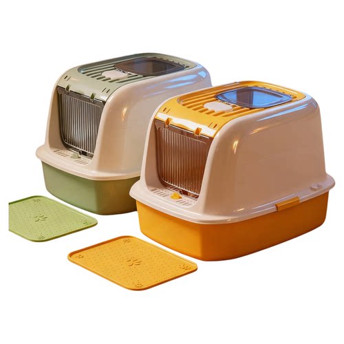 猫砂盆全封闭式超大号防外溅厕所除臭防带砂顶入式特大杀菌猫沙盆