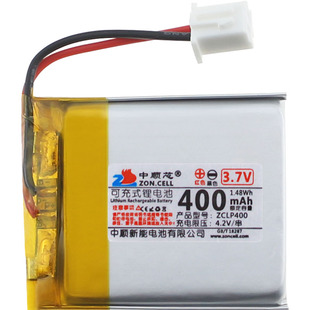 中顺芯403035蓝牙音箱小夜灯无线便携设备聚合物锂电池3.7V400mAh