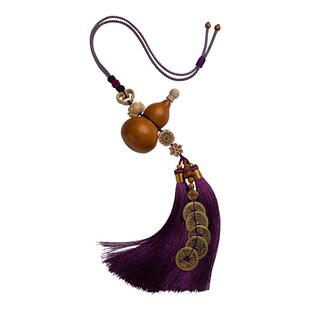 2025年新款福禄双全门对门挂件天然葫芦流苏款挂饰黄铜五帝钱平安