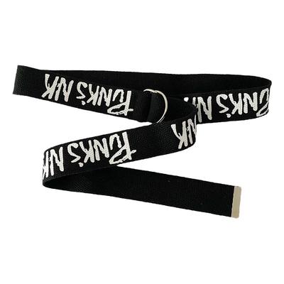 字母印花男女通用帆布皮带腰带