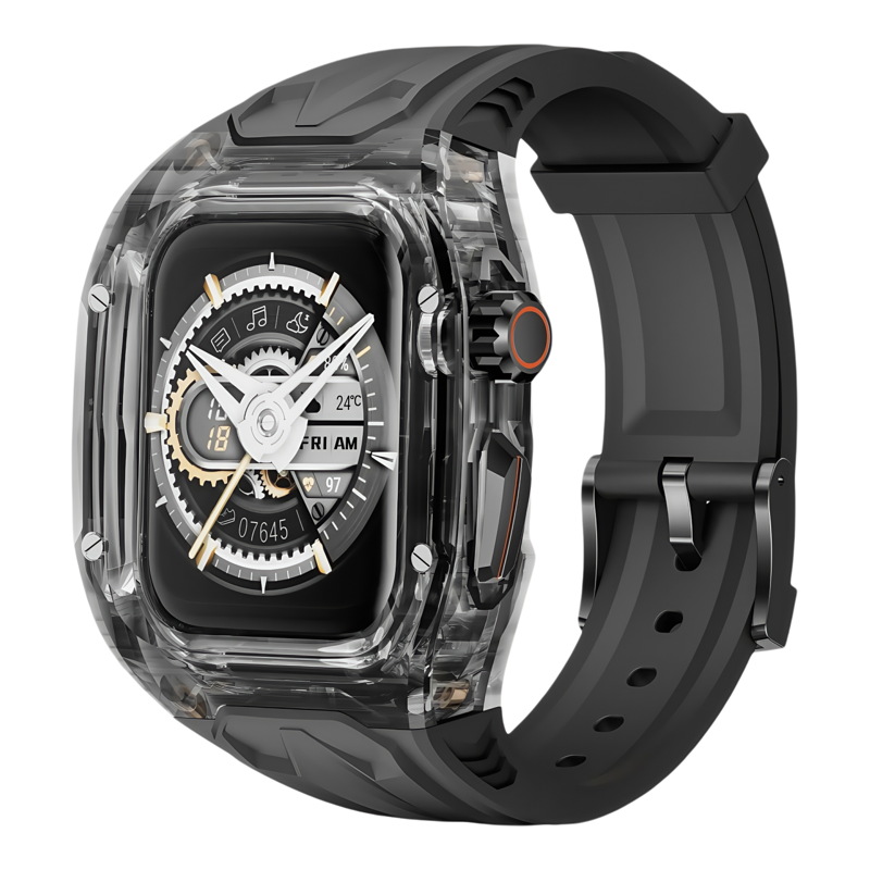 超透全包改装甲一体适用苹果手表表带applewatchS11iwatchS1098SE