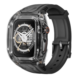 超透全包改装甲一体适用苹果手表表带applewatchS11iwatchS1098SE