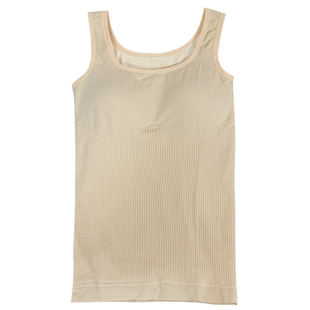 加绒背心女冬季加厚保暖内衣带胸垫内搭塑身女士美体修身马甲托胸