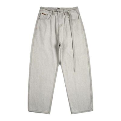 通勤直筒日系潮牌宽松水洗牛仔裤