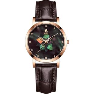 瑞士手表女石英表正品依波路皮带女士手表