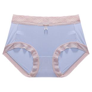 空气感内裤冰丝超柔丝滑中腰蕾丝边无痕内裤女士少女包臀速干内裤