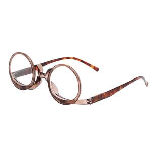 可单个镜片下翻化妆老花镜下翻可看远处的老花镜可定做特殊度数