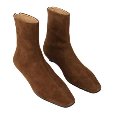 彭姐极简风舒适绒面短靴女