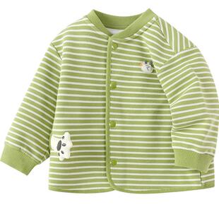 巴拉巴拉童装儿童针织便服男童上衣条纹撞色清爽时尚造型可爱萌趣