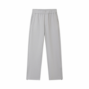 ttelen.立体剪裁后分割加绒磨毛保暖健身运动直筒裤加厚休闲长裤