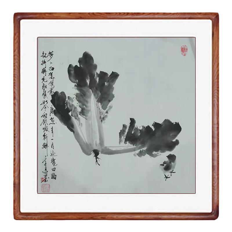 国画白菜蔬菜手绘字画挂画水墨画