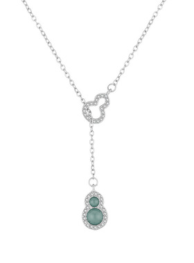 翡翠S925纯银女葫芦项链