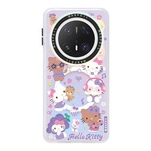 MASFEIL × 紫色凯蒂适用华为Mate80Promax手机壳磁吸带支架mate60保护套超薄硅胶mt70por新款女高级感+全包