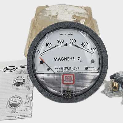 DWYER MAGNEHELIC W04AB PRESSURE GAUGE MAX PRESSURE 15 PSIG F