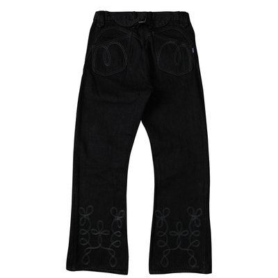 Mvc&Co.匠织LOT715赛洛纺18.5OZ绳染绣花赤耳丹宁707微喇叭牛仔裤