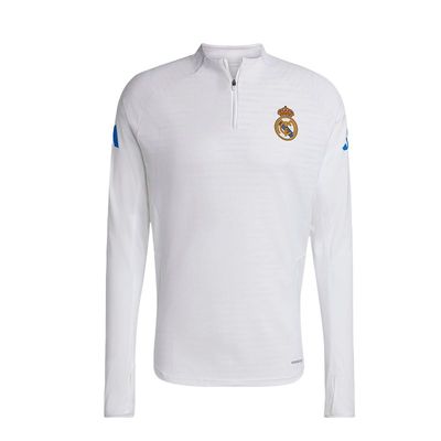 Adidas皇马25/26球员版套头秋冬透气半拉链长袖球衣足球服JP4020