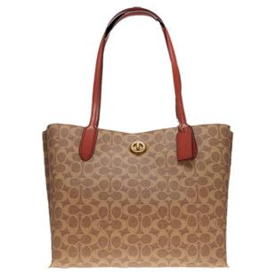 COACH/蔻驰专柜新款简约Willow 女士单肩手提包托特包大容量通勤