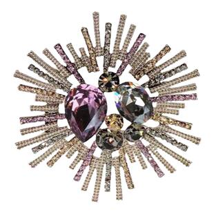 高档设计感字母C C胸针香风配饰胸花双C西装大衣锆石别针轻奢气质