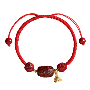 遇见普陀山枣生贵子好孕莲莲求子手链手工编织红手绳礼物饰品手链