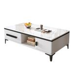 岩板茶桌客厅家用小户型简约现代轻奢高级感可伸缩电视柜茶几组合